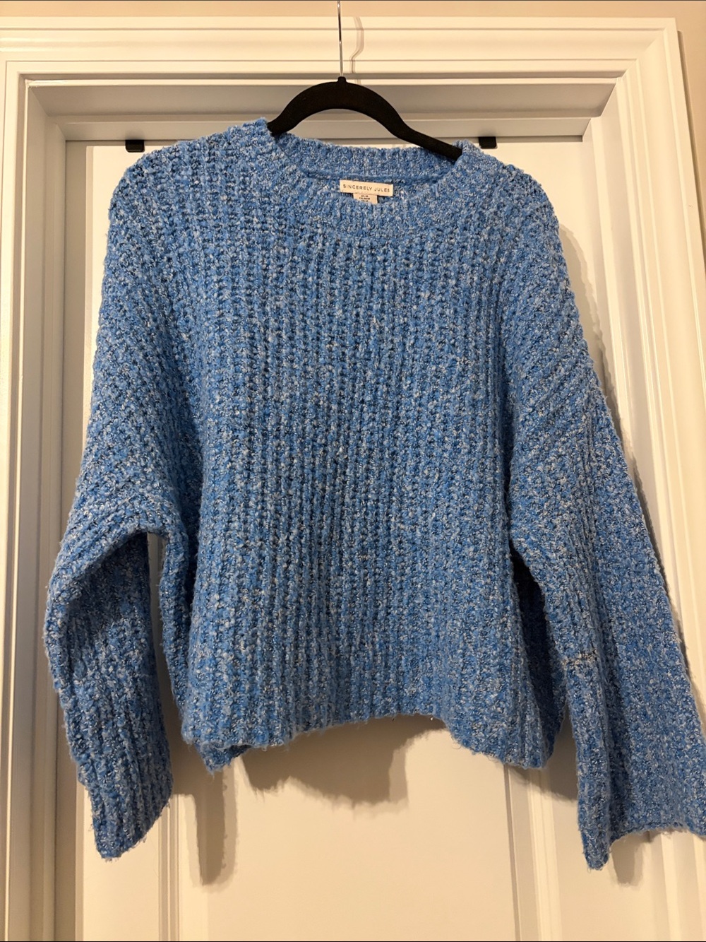 Sincerely Jules Chunky Sky Blue Crewneck Sweater